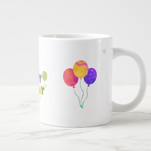 Happy Birthday Cups Jumbo-Tasse (Rechts)