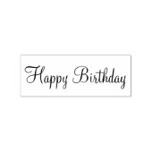 Happy Birthday Cursive Script Template Gummistempel (Prägung)