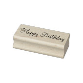 Happy Birthday Cursive Script Template Gummistempel (Stempel)