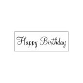 Happy Birthday Cursive Script Template Permastempel (Design)