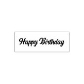 Happy Birthday Cursive Script Text Permastempel (Design)