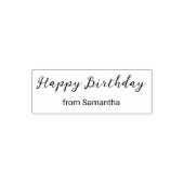 Happy Birthday Cursive Skript aus Ihrem Namen Permastempel (Design)