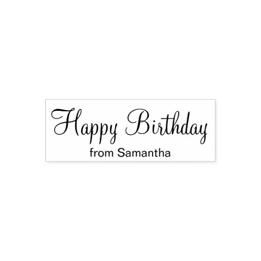 Happy Birthday Cursive Skript hinzufügen aus Ihrem Permastempel (Design)