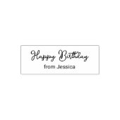Happy Birthday Cursive Skript und Giver's Name Permastempel (Design)