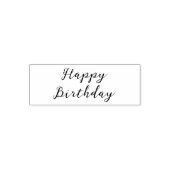 Happy Birthday Cursive Skriptvorlage Permastempel (Design)