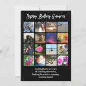 Happy Birthday Custom 16 Photo Picture Collage Karte (Vorderseite)