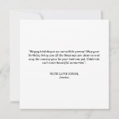 Happy Birthday Custom 21 Foto Collage Geschenk Ankündigung (Rückseite)