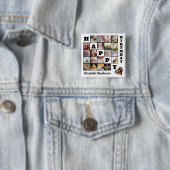 Happy Birthday Custom 21 Foto Collage Geschenk Button (Beispiel)