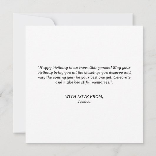 Happy Birthday Custom 21 Foto Collage Geschenk Dankeskarte (Rückseite)