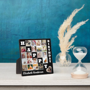 Happy Birthday Custom 21 Foto Collage Geschenk Fotoplatte