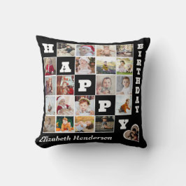 Happy Birthday Custom 21 Foto Collage Geschenk Kissen