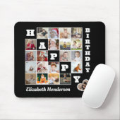 Happy Birthday Custom 21 Foto Collage Geschenk Mousepad (Mit Mouse)
