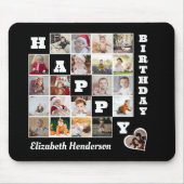 Happy Birthday Custom 21 Foto Collage Geschenk Mousepad (Vorne)