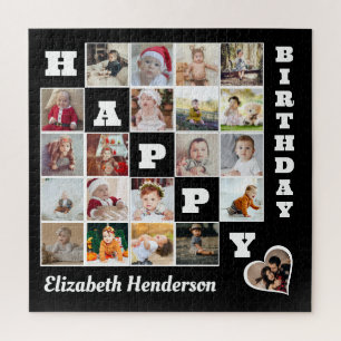 Happy Birthday Custom 21 Foto Collage Geschenk Puzzle