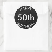 Happy Birthday Custom Age Runder Aufkleber (Tasche)