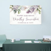 Happy Birthday Custom Banner Lila Floral 80. (Messeveranstaltung)