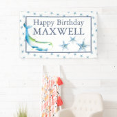 Happy Birthday Custom Banners Nautical Theme Banner (Insitu)