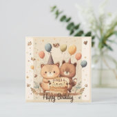 Happy Birthday Custom Card (Stehend Vorderseite)