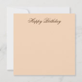 Happy Birthday Custom Card (Rückseite)