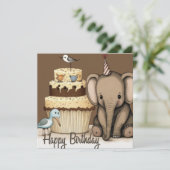 Happy Birthday Custom Card (Stehend Vorderseite)