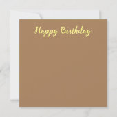 Happy Birthday Custom Card (Rückseite)