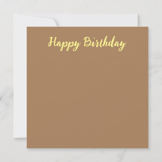 Happy Birthday Custom Card (Rückseite)