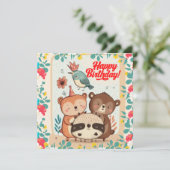 Happy Birthday Custom Card (Stehend Vorderseite)