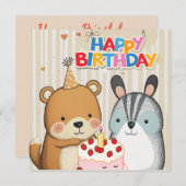 Happy Birthday Custom Card (Vorne/Hinten)