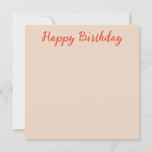 Happy Birthday Custom Card (Rückseite)