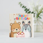 Happy Birthday Custom Card (Stehend Vorderseite)