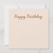 Happy Birthday Custom Card (Rückseite)