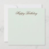Happy Birthday Custom Card (Rückseite)