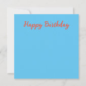 Happy Birthday Custom Card (Rückseite)