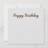 Happy Birthday Custom Card (Rückseite)