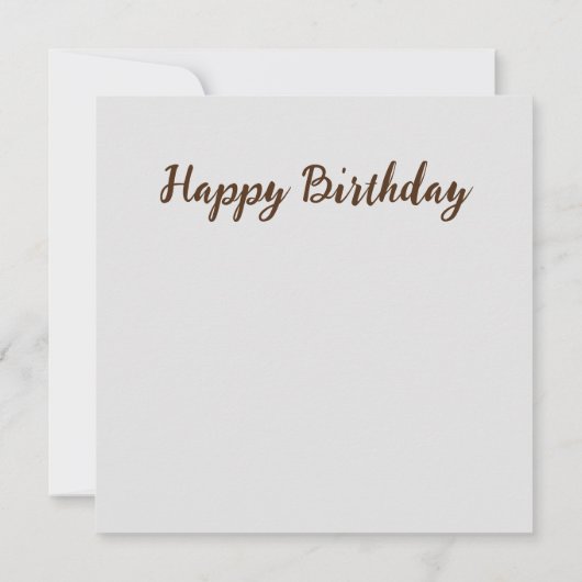 Happy Birthday Custom Card (Rückseite)