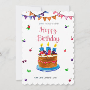 Happy Birthday Custom Card Feiertagskarte