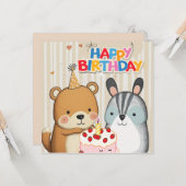 Happy Birthday Custom Card Karte (Vorderseite/Rückseite Beispiel)
