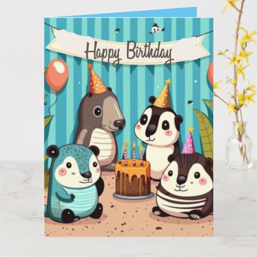 Happy Birthday Custom Card Karte (Gelbe Blume)