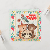 Happy Birthday Custom Card Karte (Vorderseite/Rückseite Beispiel)