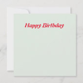 Happy Birthday Custom Card Karte (Rückseite)