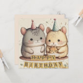Happy Birthday Custom Card Karte (Vorderseite/Rückseite Beispiel)