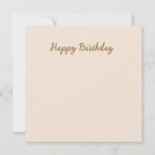 Happy Birthday Custom Card Karte (Rückseite)