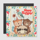 Happy Birthday Custom Card Magnetkarte (Vorne/Hinten)