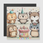 Happy Birthday Custom Card Magnetkarte (Vorne/Hinten)