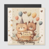 Happy Birthday Custom Card Magnetkarte (Vorne/Hinten)