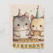 Happy Birthday Custom Card Postkarte (Vorne/Hinten)