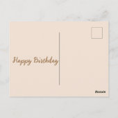 Happy Birthday Custom Card Postkarte (Rückseite)