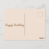 Happy Birthday Custom Card Postkarte (Rückseite)