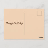 Happy Birthday Custom Card Postkarte (Rückseite)