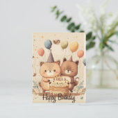 Happy Birthday Custom Card Postkarte (Stehend Vorderseite)